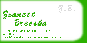 zsanett brecska business card